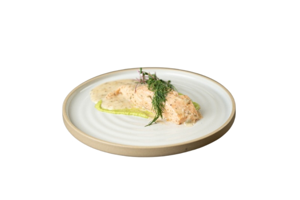 Saumon grillé sauce vin blanc